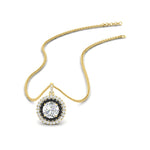 Load image into Gallery viewer, 1-carat-double-halo-black-diamond-round-pendant-necklace-in-yellow-gold-FDPD1190ROGBLACK-NL-1CT-YG-T.jpg?v=1768457619