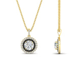 Load image into Gallery viewer, 1-carat-double-halo-black-diamond-round-pendant-necklace-in-yellow-gold-FDPD1190ROGBLACKANGLE2-NL-1CT-YG-T.jpg?v=1768457619