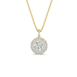 Load image into Gallery viewer, 1-carat-double-halo-diamond-round-pendant-necklace-in-yellow-gold-FDPD1190ROANGLE1-NL-1CT-YG-T.jpg?v=1754468228
