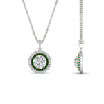 Load image into Gallery viewer, 1-carat-double-halo-emerald-round-pendant-necklace-in-white-gold-FDPD1190ROGEMGRANGLE2-NL-1CT-WG-T.jpg?v=1768457619