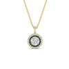 Load image into Gallery viewer, 1-carat-double-halo-emerald-round-pendant-necklace-in-yellow-gold-FDPD1190ROGEMGRANGLE1-NL-1CT-YG-T.jpg?v=1768457619