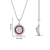 Load image into Gallery viewer, 1-carat-double-halo-pink-sapphire-round-pendant-necklace-in-white-gold-FDPD1190ROGSADRPIANGLE2-NL-1CT-WG-T_1080x1080-hw.jpg?v=1768457619
