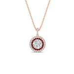 Load image into Gallery viewer, 1-carat-double-halo-ruby-round-pendant-necklace-in-rose-gold-FDPD1190ROGRUDRANGLE1-NL-1CT-RG-T.jpg?v=1768457619