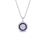 Load image into Gallery viewer, 1-carat-double-halo-sapphire-round-pendant-necklace-in-white-gold-FD-PD1190ROGSABLANGLE1-NL-1CT-WG-T.jpg?v=1768457619