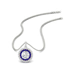 Load image into Gallery viewer, 1-carat-double-halo-sapphire-round-pendant-necklace-in-white-gold-FDPD1190ROGSABL-NL-1CT-WG-T.jpg?v=1768457619