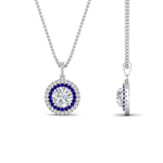 Load image into Gallery viewer, 1-carat-double-halo-sapphire-round-pendant-necklace-in-white-gold-FDPD1190ROGSABLANGLE2-NL-1CT-WG-T.jpg?v=1768457619