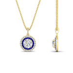 Load image into Gallery viewer, 1-carat-double-halo-sapphire-round-pendant-necklace-in-yellow-gold-FDPD1190ROGSABLANGLE2-NL-1CT-YG-T.jpg?v=1765435909