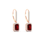 Load image into Gallery viewer, 1-carat-emerald-cut-ruby-drop-halo-diamond-earrings-in-rose-gold-FD-EAR11235EMGRUDRANGLE1-1.00CT-NL-RG.jpg