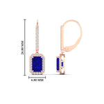 Load image into Gallery viewer, 1-carat-emerald-cut-sapphire-drop-halo-diamond-earrings-in-rose-gold-FD-EAR11235EMGSABLANGLE1-1.00CT-NL-RG.jpg