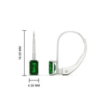 Load image into Gallery viewer, 1-carat-emerald-emerald-lever-back-solitaire-earrings-in-white-gold-FD-EAR9225EMGEMGR-1.00 CT-NL-WG