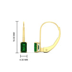 Load image into Gallery viewer, 1-carat-emerald-emerald-lever-back-solitaire-earrings-in-yellow-gold-FD-EAR9225EMGEMGR-1.00 CT-NL-YG