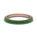 Load image into Gallery viewer, 1-carat-emerald-micro-pave-eternity-band-in-rose-gold-FD-EWB9202GEMGR-NL-RG-GS