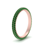 Load image into Gallery viewer, 1-carat-emerald-micro-pave-eternity-band-in-rose-gold-FD-EWB9202GEMGR-NL-RG-GS