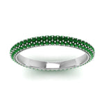 Load image into Gallery viewer, 1-carat-emerald-micro-pave-eternity-band-in-white-gold-FD-EWB9202GEMGR-NL-WG-GS