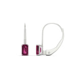 Load image into Gallery viewer, 1-carat-emerald-pink-sapphire-lever-back-solitaire-earrings-in-white-gold-FD-EAR9225EMGSADRPI-1.00 CT-NL-WG