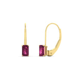 Load image into Gallery viewer, 1-carat-emerald-pink-sapphire-lever-back-solitaire-earrings-in-yellow-gold-FD-EAR9225EMGSADRPI-1.00 CT-NL-YG