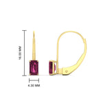 Load image into Gallery viewer, 1-carat-emerald-pink-sapphire-lever-back-solitaire-earrings-in-yellow-gold-FD-EAR9225EMGSADRPI-1.00 CT-NL-YG