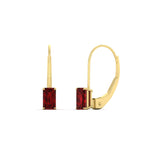 Load image into Gallery viewer, 1-carat-emerald-ruby-lever-back-solitaire-earrings-in-yellow-gold-FD-EAR9225EMGRUDR-1.00 CT-NL-YG