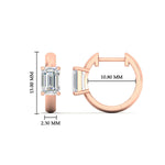 Load image into Gallery viewer, 1 Carat Solitaire Diamond Huggie Hoop Earrings
