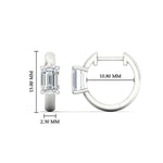 Load image into Gallery viewer, 1 Carat Solitaire Diamond Huggie Hoop Earrings