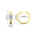 Load image into Gallery viewer, 1 Carat Solitaire Diamond Huggie Hoop Earrings