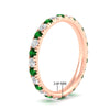 Load image into Gallery viewer, 1-carat-french-pave-eternity-emerald-wedding-ring-in-rose-gold-fdwb11697rogemgrangle2-nl-rg-hw.jpg