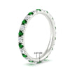 Load image into Gallery viewer, 1-carat-french-pave-eternity-emerald-wedding-ring-in-white-gold-fdwb11697rogemgrangle2-nl-wg-hw.jpg
