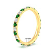 Load image into Gallery viewer, 1-carat-french-pave-eternity-emerald-wedding-ring-in-yellow-gold-fdwb11697rogemgrangle2-nl-yg-hw.jpg