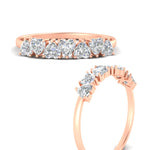 Load image into Gallery viewer, 1-carat-heart-shape-diamond-wedding-band-in-rose-gold-FD9600HTBANGLE3-1.00_20CT-NL-RG
