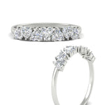 Load image into Gallery viewer, 1-carat-heart-shape-diamond-wedding-band-in-white-gold-FD9600HTBANGLE3-1.00_20CT-NL-WG