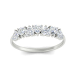 Load image into Gallery viewer, 1-carat-heart-shape-diamond-wedding-band-in-white-gold-FD9600HTBANGLE5-1.00_20CT-NL-WG