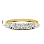Load image into Gallery viewer, 1-carat-heart-shape-diamond-wedding-band-in-yellow-gold-FD9600HTB-1.00_20CT-NL-YG-HW