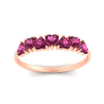 Load image into Gallery viewer, 1-carat-heart-shape-pink-sapphire-wedding-band-in-rose-gold-FD9600HTBGSADRPIANGLE5-1.00_20CT-NL-RG