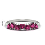 Load image into Gallery viewer, 1-carat-heart-shape-pink-sapphire-wedding-band-in-white-gold-FD9600HTBGSADRPI-1.00_20CT-NL-WG-HW
