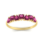 Load image into Gallery viewer, 1-carat-heart-shape-pink-sapphire-wedding-band-in-yellow-gold-FD9600HTBGSADRPIANGLE5-1.00_20CT-NL-YG