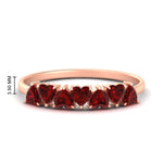 Load image into Gallery viewer, 1-carat-heart-shape-ruby-wedding-band-in-rose-gold-FD9600HTBGRUDR-1.00_20CT-NL-RG-HW
