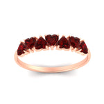 Load image into Gallery viewer, 1-carat-heart-shape-ruby-wedding-band-in-rose-gold-FD9600HTBGRUDRANGLE5-1.00_20CT-NL-RG