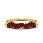 Load image into Gallery viewer, 1-carat-heart-shape-ruby-wedding-band-in-yellow-gold-FD9600HTBGRUDR-1.00_20CT-NL-YG