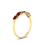 Load image into Gallery viewer, 1-carat-heart-shape-ruby-wedding-band-in-yellow-gold-FD9600HTBGRUDRANGLE2-1.00_20CT-NL-YG