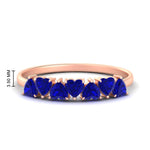 Load image into Gallery viewer, 1-carat-heart-shape-sapphire-wedding-band-in-rose-gold-FD9600HTBGSABL-1.00_20CT-NL-RG-HW