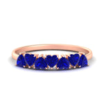 Load image into Gallery viewer, 1-carat-heart-shape-sapphire-wedding-band-in-rose-gold-FD9600HTBGSABL-1.00_20CT-NL-RG