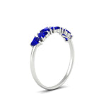 Load image into Gallery viewer, 1-carat-heart-shape-sapphire-wedding-band-in-white-gold-FD9600HTBGSABLANGLE2-1.00_20CT-NL-WG