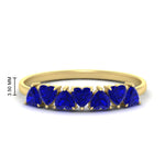 Load image into Gallery viewer, 1-carat-heart-shape-sapphire-wedding-band-in-yellow-gold-FD9600HTBGSABL-1.00_20CT-NL-YG-HW
