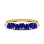 Load image into Gallery viewer, 1-carat-heart-shape-sapphire-wedding-band-in-yellow-gold-FD9600HTBGSABL-1.00_20CT-NL-YG