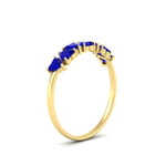 Load image into Gallery viewer, 1-carat-heart-shape-sapphire-wedding-band-in-yellow-gold-FD9600HTBGSABLANGLE2-1.00_20CT-NL-YG