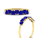Load image into Gallery viewer, 1-carat-heart-shape-sapphire-wedding-band-in-yellow-gold-FD9600HTBGSABLANGLE3-1.00_20CT-NL-YG