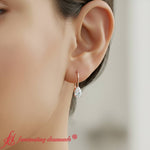 Load image into Gallery viewer, 1-carat-lever-back-pear-shape-diamond-earrings-in-rose-gold-fdear9225pe-1-ct-model