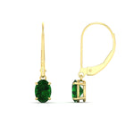 Load image into Gallery viewer, 1-carat-leverback-oval-drop-dangle-emerald-earrings-in-yellow-gold-fdear11236ovgemgrangle4-1.00ct-nl-yg.jpg?v=1765455492