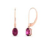 Load image into Gallery viewer, 1-carat-leverback-oval-drop-dangle-pink-sapphire-earrings-in-rose-gold-fdear11236ovgsadrpiangle1-1.00ct-nl-rg.jpg?v=1765455492