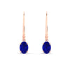 Load image into Gallery viewer, 1-carat-leverback-oval-drop-dangle-sapphire-earrings-in-rose-gold-fdear11236ovgsablangle2-1.00ct-nl-rg.jpg?v=1765455492